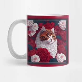 Ragamuffin cat. Style vector (red version ragamuffin cat) Mug